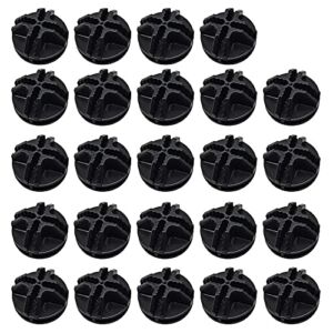 Alamic Wire Cube Connectors Plastic Connectors Wire Grid Cube Storage Organizer Connector for Wire Cube Storage Unit Cube Storage Modular Closet – Black – 24 Pack