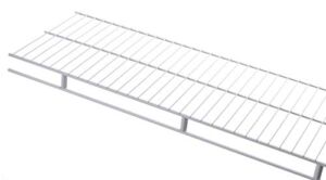 Rubbermaid Laminated Wire Closet Shelf, 4 Ft. x 12 In., White, Adjustable Shelving for Closet/Laundry/Pantry/Wall Organization System
