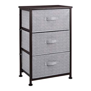 Amazon Basics Fabric 3-Drawer Storage Organizer Unit for Closet, Bronze