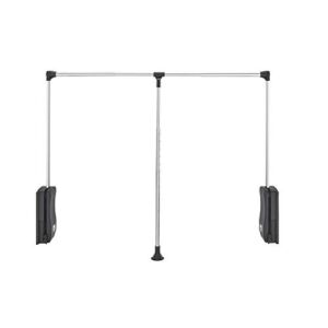 Rev-A-Shelf CPDR-3548 35 to 48 Inch Adjustable Side Mounted Pull Down Closet Rod with Telescoping Handle and Mounting Hardware, Chrome