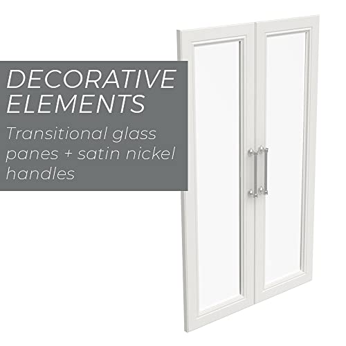 ClosetMaid Modular Storage Pair Set, 2 Glass Pane Doors, Wood Closet Organizer Shaker Style, Add On Accessory for Shelf Units, White, 34.88″ H x 21.02″ W x 1.81″ D | The Storepaperoomates Retail Market - Fast Affordable Shopping
