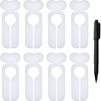 WILLBOND 20 Pack Hanger dividers Blank Clothing Rack Size Dividers Rectangular Heart-Shaped Baby Closet Dividers with 1 Piece Marker Pen for Home Closet Cloth Store | The Storepaperoomates Retail Market - Fast Affordable Shopping