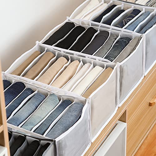 Kaker Washable Wardrobe Clothes Organizer for Closet – 7 Grids Washable Wardrobe Clothes Organizers, New to Large 9 and 12 Compartments (L, 3 PCS Grey) | The Storepaperoomates Retail Market - Fast Affordable Shopping