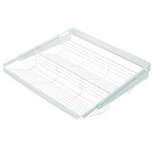 Rubbermaid, White Fasttrack Closet Slide-Out Tiered Organizing Shelf, 2060354