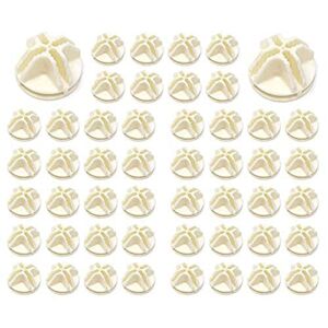 HOWDIA Wire Cube Plastic Connectors for Wire Grid Cube Storage Shelving & Mesh Snap Organizer 50pcs – Cream