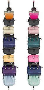 OVOY Bag-Organizer-Rack-Holder Purse Hanger for Door – 20 Hooks for Handbags for Closet and Door 2Pcs-Fit Door Thickness 1.3-1.5″ (Black, 2PCS(Fit Door Thickness 1.3-1.5″))