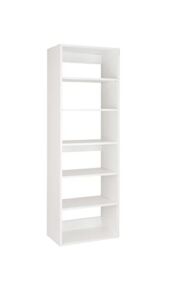 Modular Closets Vista Collection Shelf Tower Built In Wood Closet Organizer Unit (White, 19.5″ Wide)