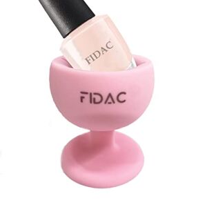 FIDAC Nail Polish Holder, Fingernail Polishing Tool, Nail Polish Organizer, Anti-Spill Bottle Stand, Nail Art Pedicure and Manicure Accessories (light pink)