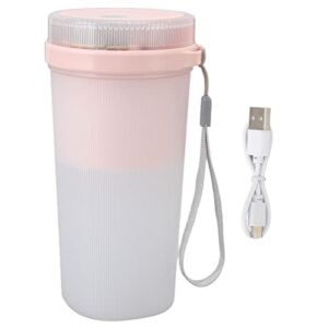 Portable Blender, 300ml Mini Shake Electric Juicer Cup Handheld Portable USB Rechargeable Juicing Blender Cup with 6 Stainless Steel Cutter
