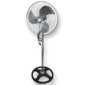 Iburst Oscillating 18″ inches Industrial Fan Adjustable 3 Speed Pedestal Stand Fan for Indoor, Bedroom, Living Room, Home Office & College Dorm Use