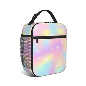 Tie Dye Lunch Box Kids Girls Boys Insulated Cooler Thermal Cute Lunch Bag Tote for School