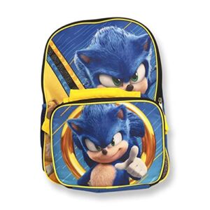 Sonic 16 Inches Large Backpack With Lunch Bag Set- GO FASTER