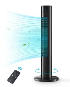 FULMINARE Tower Fan, 36”Oscillating Bladeless Fans with Remote, Quiet Cooling, 3 Modes, Multiple Speed Settings, 7H Timer, LED Display with Auto Off, Portable Floor Fan