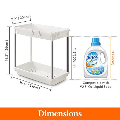 Lifewit Undersink Organizer and 4 Tier Storage Rolling Cart for Kitchen Bathroom Office, White | The Storepaperoomates Retail Market - Fast Affordable Shopping