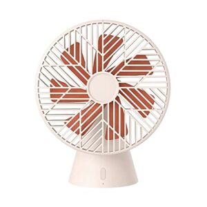 KEEPSORT Table Fan USB Rechargeable Portable Fan 3 Speed 90° Adjustable Small Room Cool Air Circulator Quiet Operation Desk Personal Fan For Desktop Home Office Bedroom Car Indoor Outdoor Camp (White)