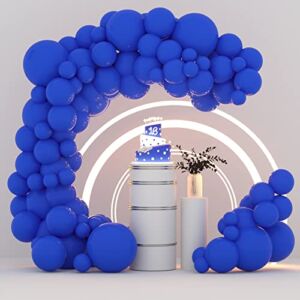 105 Pcs Royal Blue Balloons Garland Kit 18/12/10/5 Inch Pastel Party Balloons Different Sizes Dark Blue Balloon As Graduation Balloons/Birthday Balloons/Baby Shower/Wedding/Party decorations