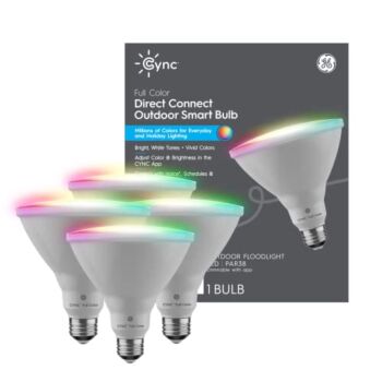 GE CYNC Smart LED Light Bulbs, Color Changing Lights, Bluetooth and Wi-Fi Lights,Compatible with Alexa and Google Home, PAR38 Outdoor Floodlight Bulbs (4 Pack) | The Storepaperoomates Retail Market - Fast Affordable Shopping