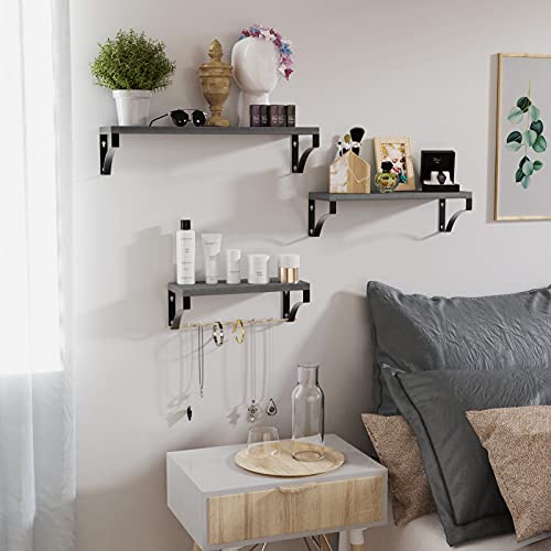 AMADA HOMEFURNISHING Floating Shelves Wall Mounted, AMFS03 Gray & AMFS11S Silver | The Storepaperoomates Retail Market - Fast Affordable Shopping
