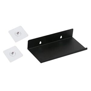 KESOTO Modern Carbon Steel Floating Picture Ledge Display Storage Wall Shelf, for Albums, Photos, Black S