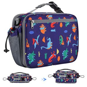 Maelstrom Lunch Box Kids,Expandable Kids Lunch Box,Insulated Lunch Bag for Kids,Lightweight Reusable Lunch Tote Bag for Boy/Girl,Suit for School/Picnic,9L,Dinosaur