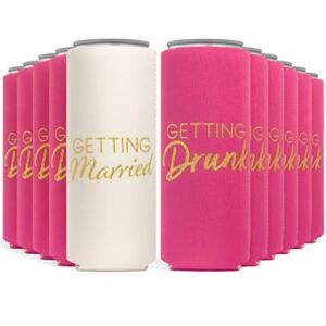 Bachelorette Party Slim Can Cooler – 11 pack – Bachelorette Party Supplies Slim Can Sleeve
