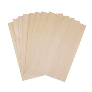 Unfinished Wood, 8 Pack Basswood Sheets for Crafts, Craft Wood Board for House Aircraft Ship Boat Arts and Crafts, School Projects, Wooden DIY Ornaments (12 x 8 x 1/16inch)