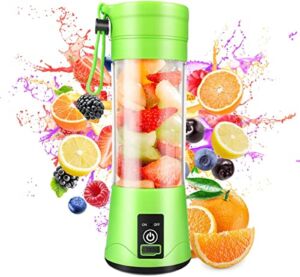 Llfaiww Portable Blender, Personal Blender with USB Rechargeable Mini Fruit Juice Mixer, Personal Size Blender for Smoothies and Shakes Mini Juicer Cup Travel 380ML