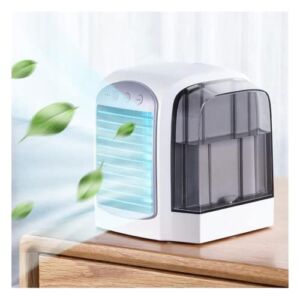 Small Air Conditioner 3-Speeds Personal Air Cooler Portable Desktop Cooling Misting Fan USB Charging Office Home Refrigerator Air Conditioning Cooler