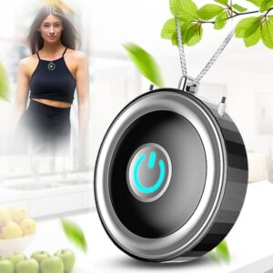CKTUSJ Portable Air Purifier Necklace, Travel Personal Mini Air Purifier, Ion Generator Air Cleaner, Compact USB Charging, Remove Pets Smell, Smoke and Dust for Car,Airplane,Office,Bedroom and Travel