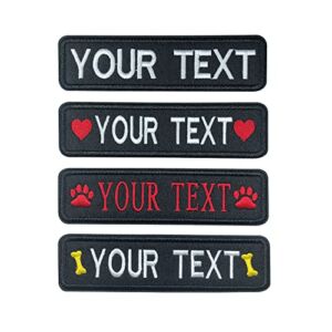 Customizable Name Patch, Custom Embroidery Pet’s Name Number Tags, Personalized Military Patches with Hook and Loop for Dog Harness Backpacks Caps Jacket