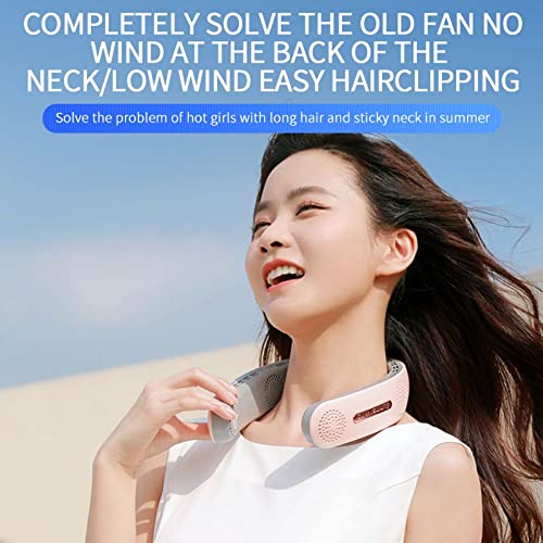 CICINOESI Neck fan rechargeable 4000mAh Bladeless 4 Turbo Fan lazy fan mini fan portable 9oz ultra light bladeless neck fan no hair clip 3 speeds portable Hand Free Strong neck fan Quiet Gifts (White) | The Storepaperoomates Retail Market - Fast Affordable Shopping