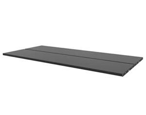 Mrosaa Black Metal Laminate Shelf Set of 2, 51”*13”*1” for Large Horizontal Storage Sheds, Easy Assembly