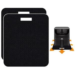 Heat Resistant Mat for Air Fryer with Sliding Function, 2 Pcs 12 * 14 in Heat Resistant Pad Sliding Caddy Countertop Protector Mat Compatible with Cosori Air Fryer 5 QT 5.8 Qt, Ninja Air Fryer