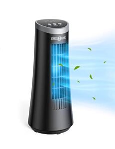 PARIS RHÔNE Desk Fan, 75° Oscillating Fan with 2 Speeds, Quiet Cooling, 12’’ Portable Small Bladeless Fan for Bedroom Home Office Desktop