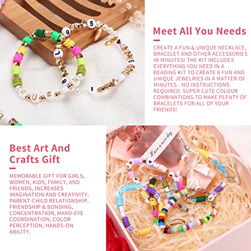 Clay Beads Bracelet Making Kit ,24 Colors 6050 PCS Polymer Heishi Beads Bracelets Necklace Making Kit for Adults Kids | The Storepaperoomates Retail Market - Fast Affordable Shopping