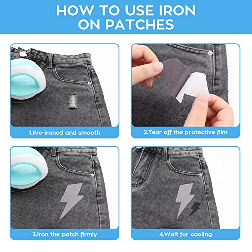 HTVRONT Iron on Patches for Clothing Repair, 20 PCS Multi-Colored Fabric Patches for Clothes Repair, 20 Shades Iron Patches for Clothes, Clothing Repair Decorating Kit 3.7″ by 4.9″ | The Storepaperoomates Retail Market - Fast Affordable Shopping