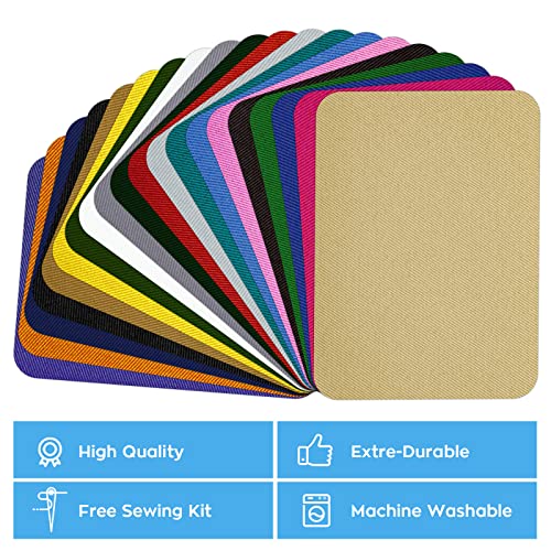 HTVRONT Iron on Patches for Clothing Repair, 20 PCS Multi-Colored Fabric Patches for Clothes Repair, 20 Shades Iron Patches for Clothes, Clothing Repair Decorating Kit 3.7″ by 4.9″ | The Storepaperoomates Retail Market - Fast Affordable Shopping