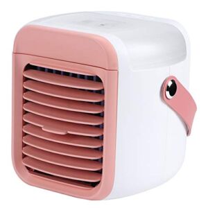 plplaaoo Mobile Air Conditioners,Portable Air Conditioners,Personal Air Cooler Air Conditioner,Mini Air Cooler, Handheld Mini Air Conditioner Portable Desktop Air Cooler Fan for Home(Rosa)