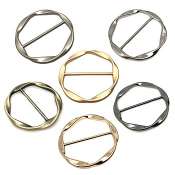 WJAJOY 6 PCS Silk Scarf Ring Clip T-shirt Tie Clips Women, Fashion Round Alloy Scarf Ring and Slide Tshirt Twist Knot Clip Buckle Circle Clothing Ring Wrap Holder Clothes Hat Belt Decor Multicolor | The Storepaperoomates Retail Market - Fast Affordable Shopping