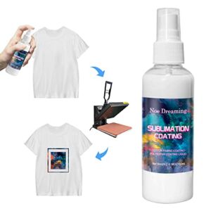 Sublimation Coating Spray for Cotton Shirts, All Fabric Cotton Material Including Polyester, Carton, Canvas, Tote Bag,Pillows, Super Adhesion & Quick Dry, High Gloss Vibrant Colors, 1pcs X 100ml
