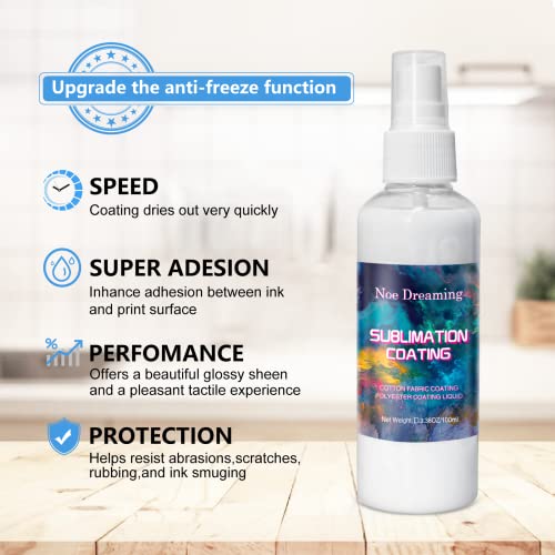 Sublimation Coating Spray for Cotton Shirts, All Fabric Cotton Material Including Polyester, Carton, Canvas, Tote Bag,Pillows, Super Adhesion & Quick Dry, High Gloss Vibrant Colors, 1pcs X 100ml | The Storepaperoomates Retail Market - Fast Affordable Shopping