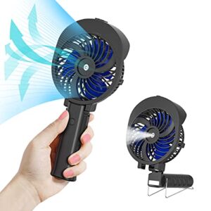 Portable Misting Fan, 55ML Large Water Tank Personal Handheld Mister Fan, Rechargeable Battery Operated Fan with Spray Mist Fan, 180° Foldable, 3 Speeds, for Home, Office, Outdoor, Disney, Travel