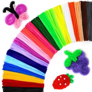 Praisebank Pipe Cleaners, Pipe Cleaners for Crafts (200pcs 20 Multi-Colored),12 inch Long Pipe Cleaners in 20 Colors.
