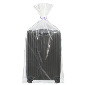 Extra Large Clear Plastic Storage Bags,5Pieces 40×60 Inches Big Giant Jumbo Huge Plastic Storage Bags for Luggage, Suitcase,Furniture,5 Ribbons Included