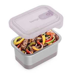 Bentgo® MicroSteel™ Heat & Eat Container – Microwave-Safe, Sustainable & Reusable Stainless Steel Food Storage Container with Airtight Lid for Eco-Friendly Meal Prepping (Lunch Size – 3 Cups)
