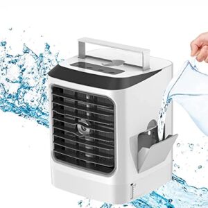 ATWFS Mini Portable Air Conditioner Fan, Personal Air Cooler with Remote Control, Quiet Humidifier with 7-Color Night Light for Bedroom, Office, Outdoor, Camping