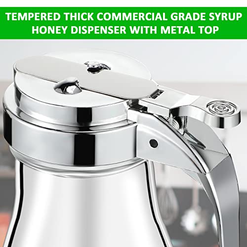 4 Pack Syrup Dispensers Glass Honey Jar Bottle Maple Sugar Dispenser 6 oz Retracting Spout Syrup Containers Pitcher For Milk Coffee Home Restaurant Kitchen Bar Oil Condiment (Simple Style) | The Storepaperoomates Retail Market - Fast Affordable Shopping