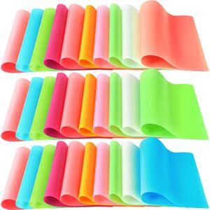 Honeydak 32 Pcs Refrigerator Liners Washable Mats Liner Covers Pads Waterproof Oilproof No BPA Home Kitchen Gadgets 17.7 x 11.6 inches