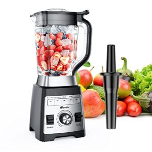 Wamife Professional Countertop Blender – Commercial Blender with Stepless Speed, Blenders for Kitchen with 5 Presets & 70 oz Tritan Container, High-Speed Smoothie Maker for Shakes and Smoothies
