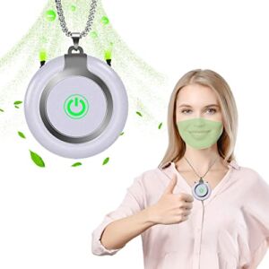 Air Purifier Personal Necklace, Portable Mini Air Cleaner for Kids, Adult, Pet Smel, USB Charging Air Travel Freshener for Home Office Bedroom ( Purple)